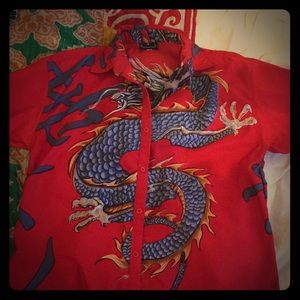 Trendy Chinese Dragon Button up